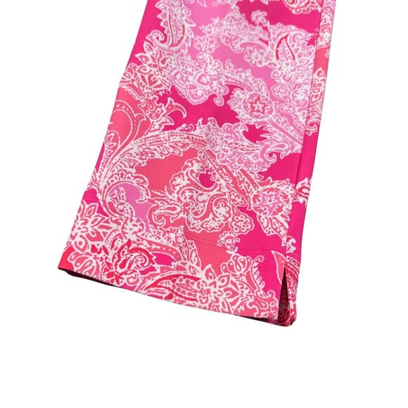 IBKUL Pascha Pants Women’s 4 Pink Baroque Floral Paisley Golf Active Pockets - Picture 4 of 11